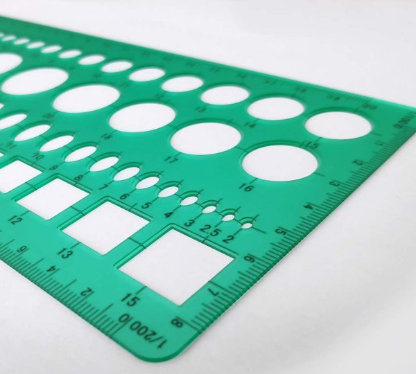 画像2: 建築士試験用組み合わせテンプレート定規　100X230X1mm (2)